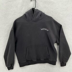 Hollister Boxy Dodge Viper Graphic Hoodie Medium Washed Black